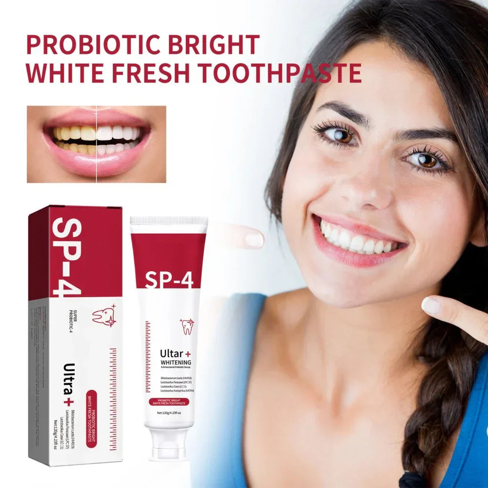 Last Day Of Discount 🔥  SP4  Probiotic Whitening Toothpaste